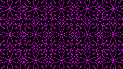 Abstract purple geometric seamless pattern background. Psychedelic Colorful Kaleidoscope background. Disco Abstract Background