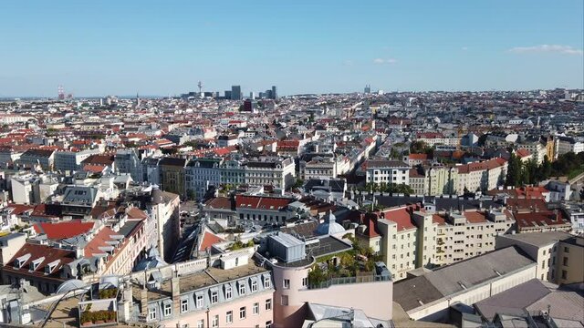 Wien Panorama Schwenk Ost-S&uuml;d, Mariahilf, Haus des Meeres