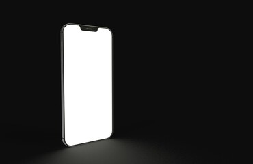 phone 3d illustration mockup smartphone.dark 3d