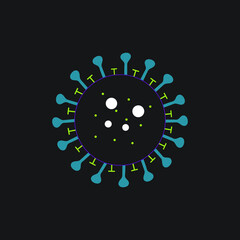 Virus, disease, flu icon. Vector illustration, flat design
