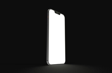 phone 3d illustration mockup smartphone.dark 3d