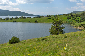 landscape of Belmeken Dam, Rila mountain, Bulgaria