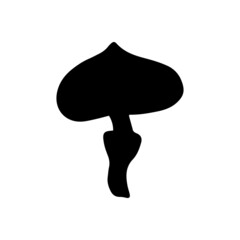 Isolated simple hand drawn black flowers elements. Vector illustration. 