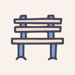 bench color vector doodle simple icon design