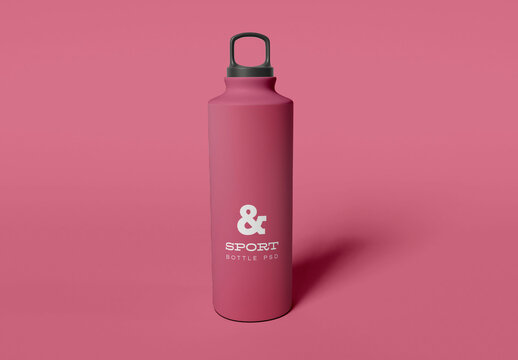 Water Bottle Mock Up, Straw Water Bottle Mock Up, Insulated Water Bottle  With Straw Mock Up, Compatible With Affinity Designer, Smart Object 