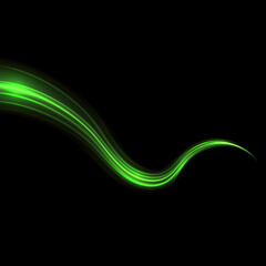 Green glow light effect stars bursts with sparkles isolated