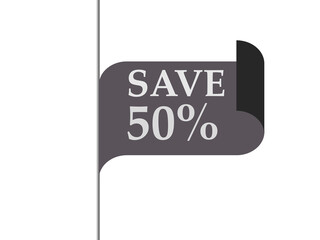 Save Sale Shopping Vector Ribbon