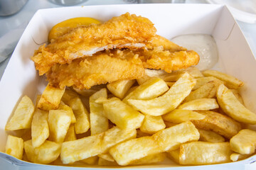 Fresh Scottish haddock deep fried in light, crispy batter