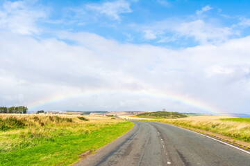 Motor road near Stonehaven in Aberdeenshire, Scotland
