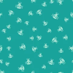 Printed roller blinds Military pattern Green Gas mask icon isolated seamless pattern on green background. Respirator sign. Vector
