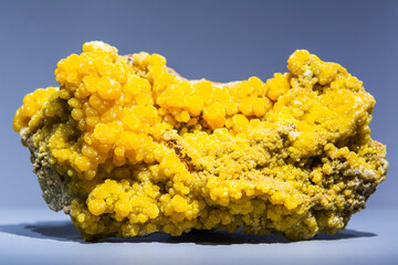 Crystals of mimetite, lead arsenate chloride mineral (Pb5(AsO4)3Cl) which forms as a secondary...