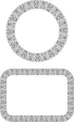 Decorative borders from sketches casted metal vintage fence