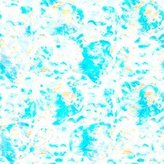 Fototapeta na wymiar Batik fish tie dye wash background. Mottled underwater swimming fishes for beach swimwear. Fun summer trendy beach fashion print. Digital fluid watercolor effect. High resolution seamless pattern.