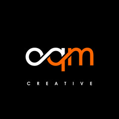 OQM Letter Initial Logo Design Template Vector Illustration
