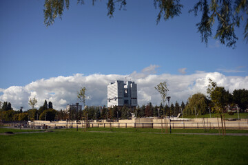 Сity of KaliningradRussia-05.09.2021: The House of Soviets, an unfinished building in the center of Kaliningrad (Konigsberg), the construction of which began in 1970.
