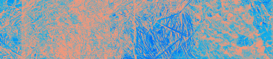 abstract coral and blue color texture background with copy space for design