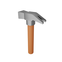 3d rendering tool hammer background isolated