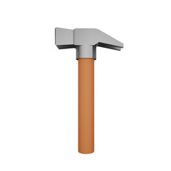 3d rendering tool hammer background isolated