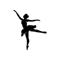 Fototapeta na wymiar Ballet dance logo template design