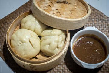 Homemade pork buns