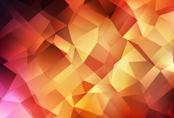 Fototapeta premium Dark Red vector gradient triangles template.