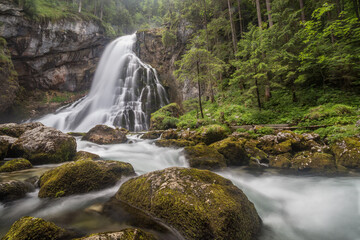 waterfall in the mountains