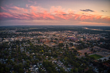 Fototapeta na wymiar Aerial View of Bismark, North Dakota during Summer