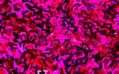 Dark Pink vector backdrop with small and big stars.