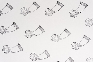 christmas themed rubber stamp background