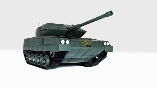 a modern tank (3d rendering)