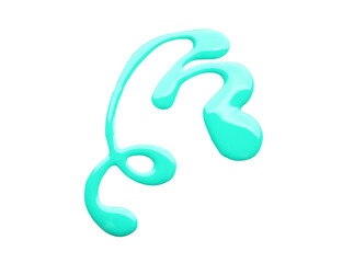 Spilled nail polish on white background