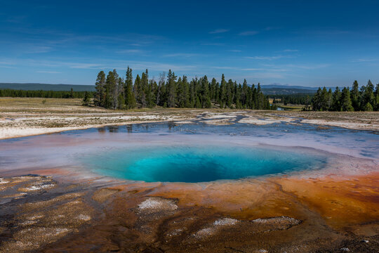 Opal Pool-Midway Geyser Basin, Yellowstone National Park, Wyoming