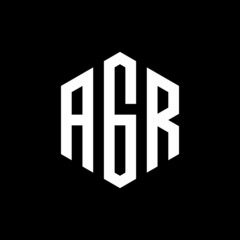 AGR Initial three letter logo hexagon