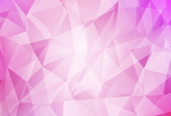 Light Pink vector abstract polygonal pattern.