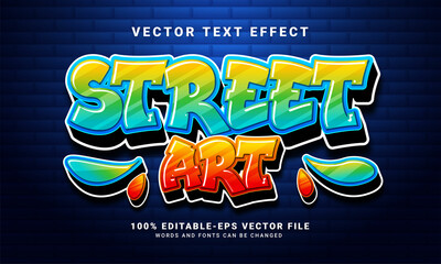 Street art 3D text effect, editable graffiti and colorful text style © Niestart Creation