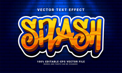 Splash 3D text effect, editable graffiti and colorful text style