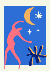 artistic vector made in ilustrattor inspired by matisse