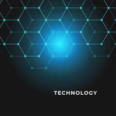 Abstract technology dark blue background