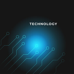 Abstract technology dark blue background