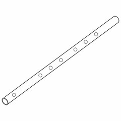 flute line vector illustration