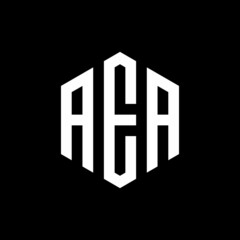 AEA Initial three letter logo hexagon