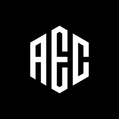 AEC Initial three letter logo hexagon