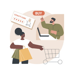 Purchasing habits abstract concept vector illustration. Generate consumer habit, marketing research, millennial purchasing preference, shopping, habitual buying behavior abstract metaphor.