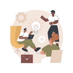 Workplace culture abstract concept vector illustration. Shared values, belief systems, attitude at work, company team, corporate culture, high performance, employee health abstract metaphor.