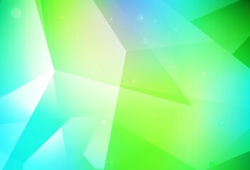 Fototapeta premium Light Blue, Green vector pattern with polygonal style.