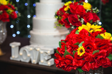 casamento, flores, rosas, aliança, decoração, 