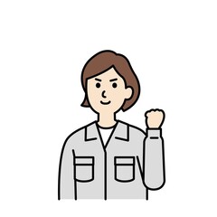 土木作業員さんのイラスト上半身