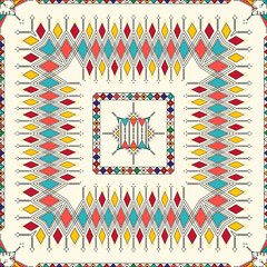 Obraz premium Al-Qatt Al-Asiri pattern 73