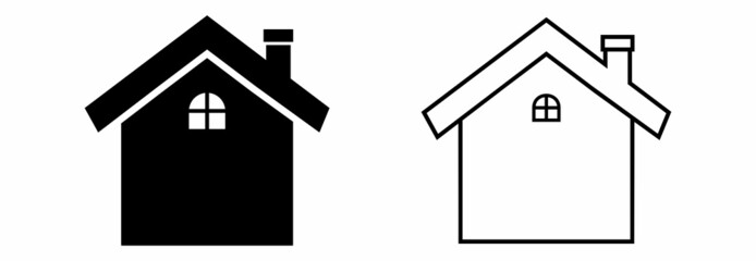 home icon set, home vector set, home symbol illustrations