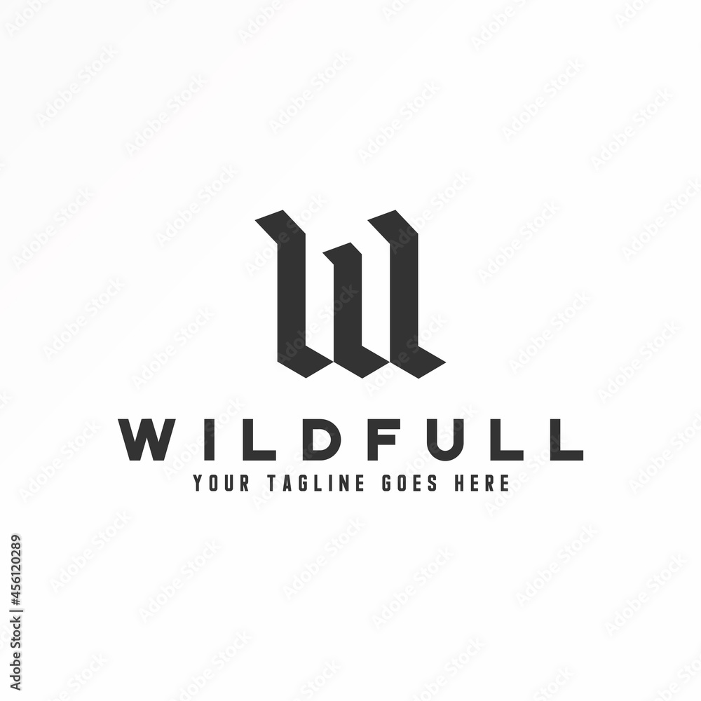 Poster letter or word w line font image graphic icon logo design abstract concept vector stock. can be used